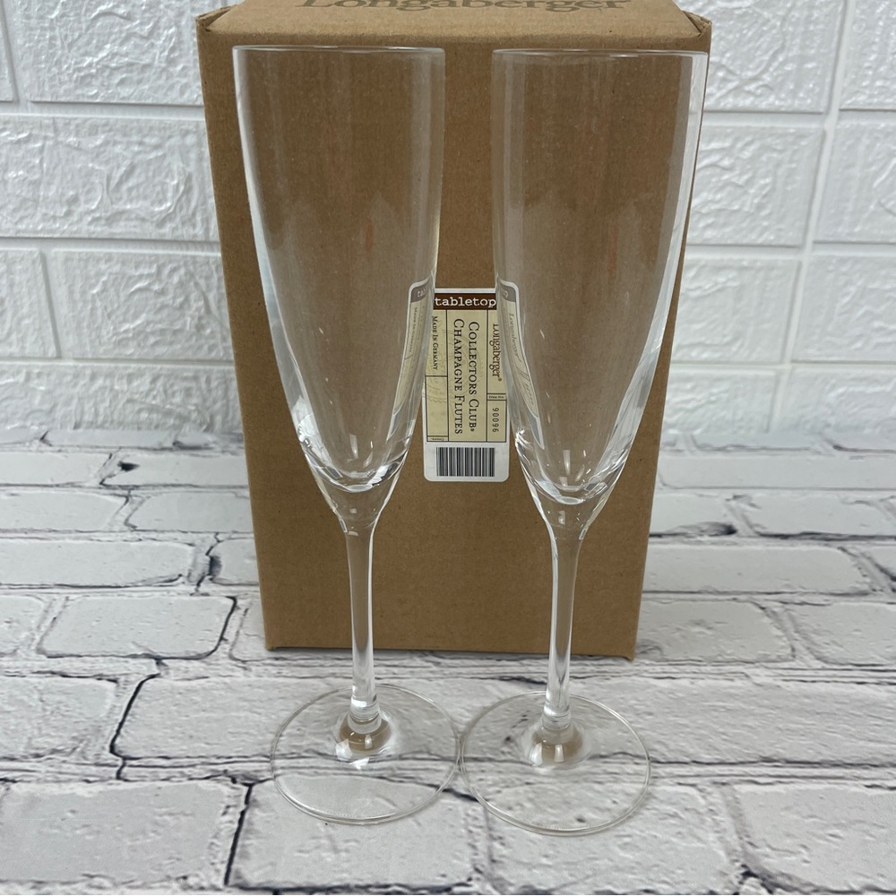 Longaberger Collectors Club Champagne Flutes Germany Set of two